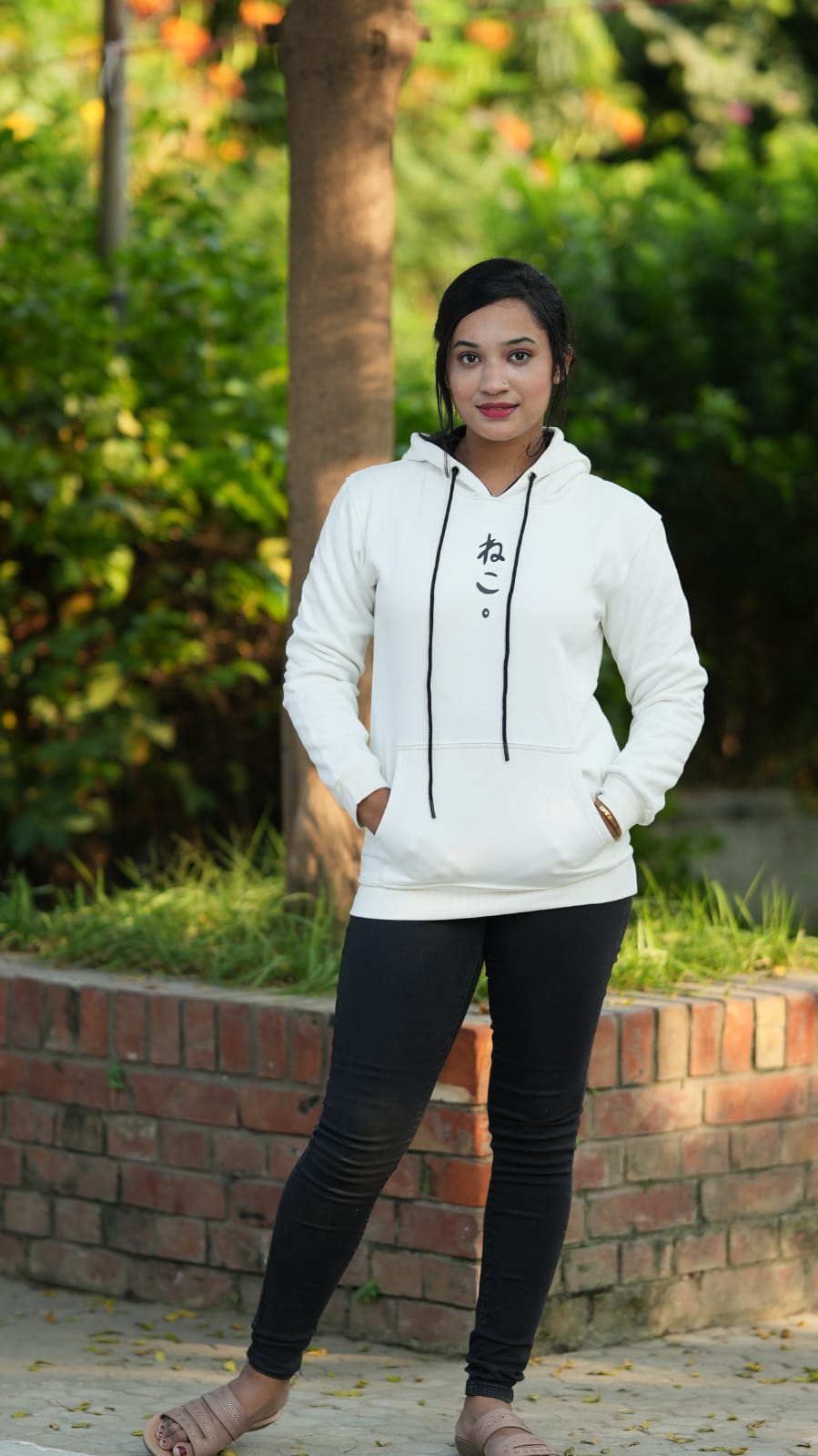 Premium white ladies hoodies