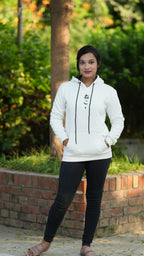 Premium white ladies hoodies